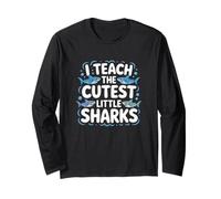 J'enseigne aux Petits Requins Les Plus Mignons, Une école de professeurs Amusante Manche Longue