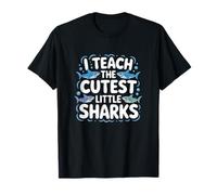 J'enseigne aux Petits Requins Les Plus Mignons, Une école de professeurs Amusante T-Shirt