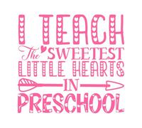 j'enseigne aux plus doux petits cœurs de l'école maternelle, bonne Saint-Valentin Stickers gravés 67.2x72.5cm Modification et ajout d'informations possibles Rose