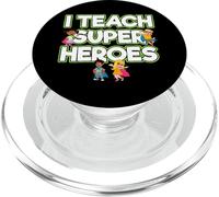 J'enseigne aux Super-héros T-Shirt Enseignant Professeur PopSockets PopGrip pour MagSafe