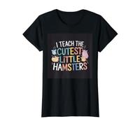 J'enseigne l'école de professeurs Amusante aux Petits Hamsters Les Plus Mignons T-Shirt Graphique avec Valeur, Femme, Noir, M