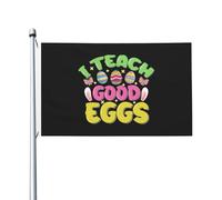 J'Enseigne Les Bons Œufs Drapeau De Jardin Colorée Drapeaux Décoratif Drôle Garden Flag Décoration Pour Intérieure Pelouse Balcon 90X152Cm