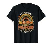 J'enseigne Les citrouilles Les Plus Mignonnes du Patch Fall T-Shirt Graphique avec Valeur
