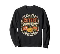 J'enseigne Les citrouilles Les Plus Mignonnes du Patch Teacher Halloween Sweatshirt