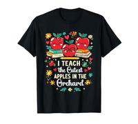 J'enseigne Les Pommes Les Plus Mignonnes dans Le verger Mignon Professeur d'automne T-Shirt