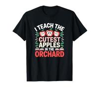 J'enseigne Les Pommes Les Plus Mignonnes dans Le verger Mignon Professeur d'automne T-Shirt