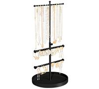 Jenseits Support à bijoux, 3 niveaux, organisateur d'arbre, tour de présentation de bijoux, boucles d'oreilles, colliers, boucles d'oreilles, bracelets, bijoux pour commode, salle de bain