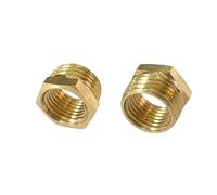 JENSWILL Lot de 2 adaptateurs réducteurs hexagonaux en laiton 3/8" NPT mâle x 0,6 cm NPT femelle