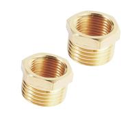 JENSWILL Lot de 2 adaptateurs réducteurs hexagonaux en laiton NPT mâle x 3/8" NPT femelle 2,5 cm