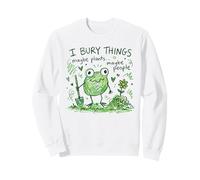 J'Enterre des Choses Plantes Ou Gens Grenouille Dessin Sweatshirt