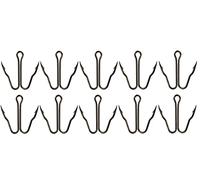 Jenzi Lot de 2 paquets de crochets pour flash Taille 2 4 6 8 10 hameçons sandre brochet double tranchant poisson prédateur (taille 2)