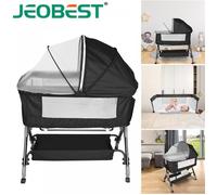 JEOBEST 104*52*103-115cm Berceau Cododo pour Bébé de la naissance à 3 ans Lit évolutif pour bébé Lit pliable pour bébé