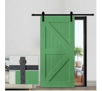 JEOBEST® 244CM Tringle Rail Porte Coulissante Suspendu Système de Voie Roue de Poulie de Rail de Porte Suspendu