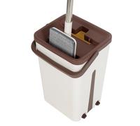 JEOBEST® Balai à tête pivotante 360° - Seau à double compartiment - AutoClean Mop