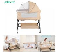 JEOBEST BERCEAU CODODO AMOVIBLE LIT D'APPOINT BÉBÉ INCLINABLE POUR BÉBÉS DE 0 À 12 MOIS 0 À 20 KG HAUTEUR RÉGLABLE