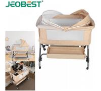 JEOBEST Berceau Cododo pour Bébé - Lit évolutif - Lit d'appoint - Convient de la naissance à 2 ans - 104*52*103-115cm