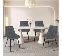 JEOBEST Chaises de salle à manger cuisine lot de 4 ergonomiquement conçues à l’angle de l’assise et du dossier