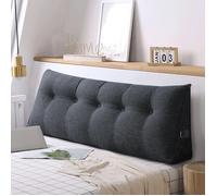JEOBEST Coussin Compensé Triangulaire Oreiller De Lecture TêTe De Lit Dossier De TêTe De Lit Amovible 160×50×20cm