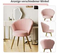 JEOBEST Fauteuil en Forme de Coquillage - Lot de 1 - Chaise de Salle à Manger en Forme de Fleur - Chaise de Coiffeuse