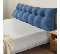 JEOBEST Grand Coussin Cale Triangulaire pour Tête de Lit Coussin de Lecture Dossier de Taille 200 x 50 x 20 cm