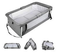 JEOBEST Lit de Voyage Pliable pour Bébé avec Moustiquaire, Léger,Compact, 90×50×35cm, Lit de Bébé Pliable en Acier au Carbone