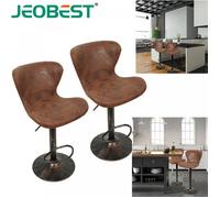 JEOBEST Lot de 2 Tabourets de Bar Vintage - Chaises de Bar Scandinaves - Fauteuils - Capacité de Charge 120kg