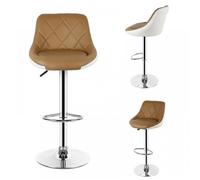 JEOBEST Lot de 4 Tabourets de Bar Chaises de Cuisine Réglable en Hauteur Pivotant à 360° pour Comptoir Bar Salle à Manger