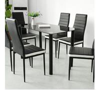 JEOBEST Lot de 6 Chaises de Salle à Manger, avec Coussin, Dossier Haut, Imperméable, Chaises de Cuisine, Chaises Scandinave