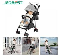 JEOBEST Poussette Canne Compacte avec Cadre en Acier Charge Jusqu’à 30 kg Voiturette pour Bébé Adaptée de 6 Mois à 4 Ans