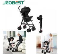 JEOBEST Poussette Canne Compacte Châssis Acier Fixe Capacité de Charge 30kg Voiturette pour Bébé Convient de 6 Mois à 6 Ans