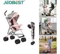 JEOBEST Poussette Canne Compacte pour Bébé 2 en 1 - Pliable Facile à Ranger une Capacité de 35 kg