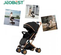 JEOBEST Poussette Canne Compacte Pouvant Supporter 35kg avec Coffre de Rangement Roues avec Freins