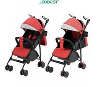 JEOBEST Poussette Canne jusqu'à 35kg - Pliable - Poussette ultra compacte - Bébé 0-4 ans - Rouge