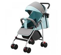 JEOBEST Poussette Confort et Amortissant - Poussette Compacte - Jusqu'à 50 kg - Couché ou Assis - Bleu clair