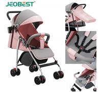 JEOBEST Poussette Pliable et réglable Charge max 50 kg Pour intérieure et extérieure Rose