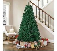 JEOBEST Sapin de Noël Artificiel 240 cm avec 1400 Branches Denses Arbre Vert Décoratif en PVC pour Maison Inérieur Extérieur