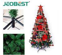 JEOBEST Sapin de Noël de 1,8m - avec Décorations - 640 Pointes - Arbre de Noël Luxuriant