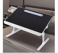 JEOBEST Table de Lit pour Ordinateur Portable - Table pour Lit/Canapé/Sol - Réglable en Hauteur - 60*40*27-40cm - Noir
