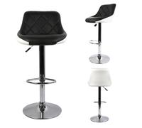 JEOBEST Tabourets de Bar Réglables en Hauteur - Lot de 6 - Tabourets de Comptoir en PU - Chaises Haut pour Îlot de Cuisine Bar