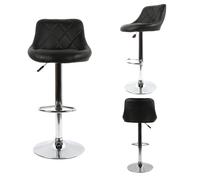 JEOBEST Tabourets de Bar Réglables en Hauteur - Lot de 6 - Tabourets de Comptoir en PU - Chaises Haut pour Îlot de Cuisine, Bar