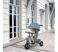 JEOBEST Tricycle Évolutif Bébé Pliable Avec Siège Pivotant À 360° - Vélo - Poussette Bébé 1-4 Ans - Capacité De 20 Kg