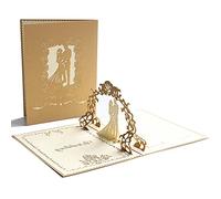 JeoPoom Carte Pop-up, avec Enveloppe Carte, 3D Carte pour Couple Amoureux, Marié Mariée, Mariage, Anniversaire, la Saint-Valentin