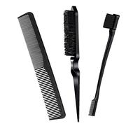 JeoPoom Peigne Queue Antistatique[3 Pièces], Peigne Fibre Carbone à Queue Professionnel Coupe De Cheveux pour Salon Coiffure, pour Les Cheveux et Pour Hommes et Femmes Avec DifféRents Types