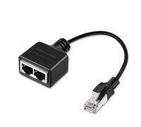 JeoPoom RJ45 Coupleur, LAN Ethernet Répartiteur 1 vers 2 câbles Adaptateur, Câble Extender pour Cat5, Cat5e, Cat6, Cat7