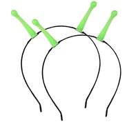 Jeorywoet 2 Pièces Bandeau Alien Halloween Lueur Dans Le Antenne Alien Bandeau Fonctionnant À Piles Accessoires de Tenue pour Adultes Enfants Halloween Cosplay Party