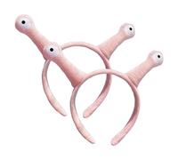 Jeorywoet 2 pièces bandeau d'escargot mignon drôle Costume d'escargot doux en peluche limace élastique dessin animé oreilles 'animaux pour enfants adultes Style 2