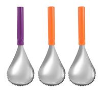 Jeorywoet 3 pièces cuillère à Citrouille grattoir à Citrouille en Acier Inoxydable avec Bord dentelé cuillère Manuelle avec poignée antidérapante découper pour la Cuisine Domicile
