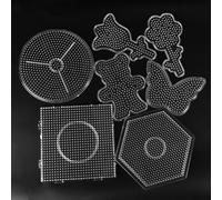 Jeorywoet 5 mm HAMA Perles Perles de Jeu de Panneaux Perles de Tangram éducatif Tangram Template de Puzzle de Puzzle pour Enfants,