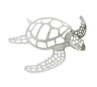 Jeorywoet Art mural tortue en métal 30x28cm, ornement de jardin suspendu sur le thème de la plage et la mer pour chambre à coucher