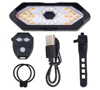 Jeorywoet Bike Tail Fight Wireless Remote Control Turn Signals Signaux imperméables Bike Bike arrière avec Corne USB Charging Lights Bike Warning Warning Lights Bike for Night Riding, Bike Light
